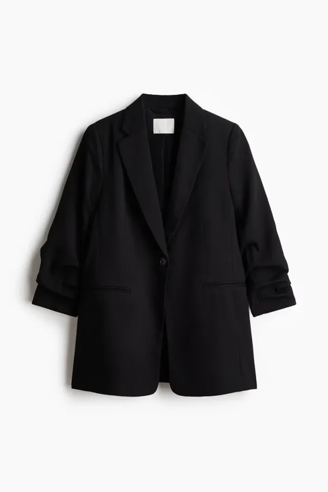 Gathered-sleeve blazer – image 6