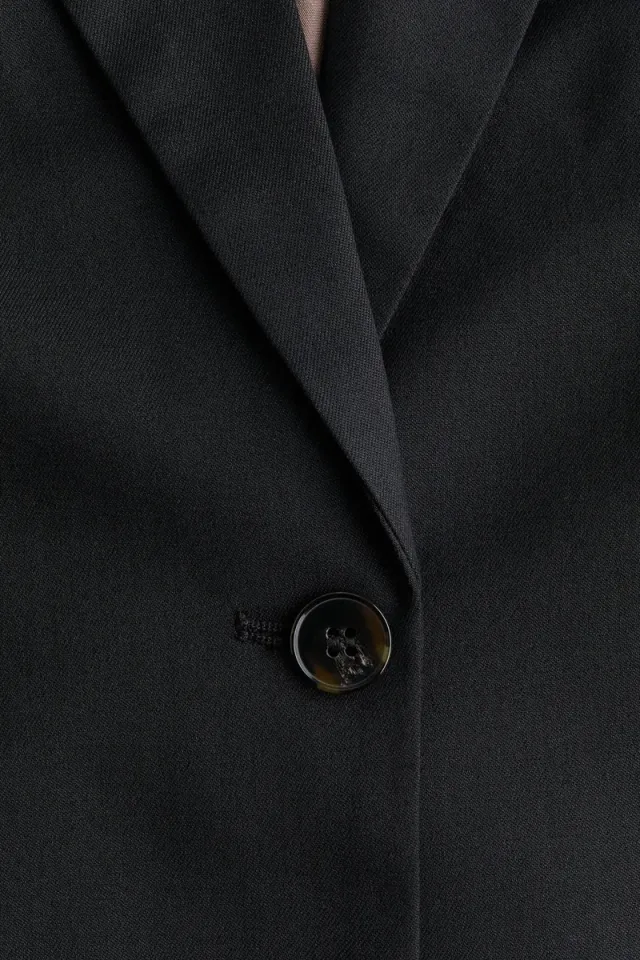 Single-breasted twill blazer – image 6