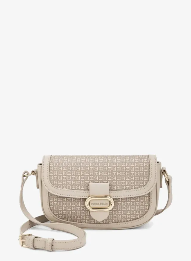 Flora Bella Monogram Print Crossbody Bag with Adjustable Strap