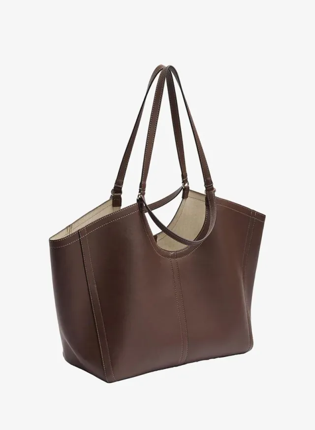 Shopper Bag With Topstitching L – image 3