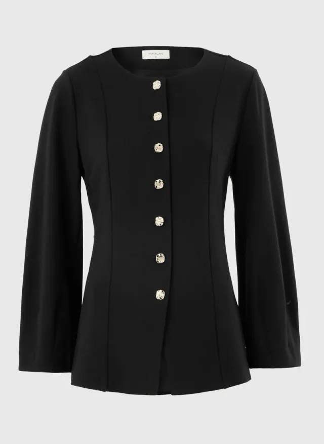 Black Fit & Flare Co Ord Jacket