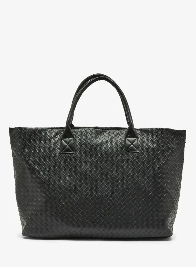 Woven Texture Detail Tote Bag