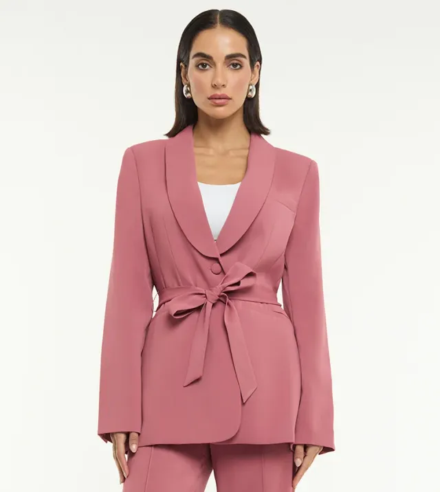 BCBG SHAWL COLLAR CREPE BLAZER