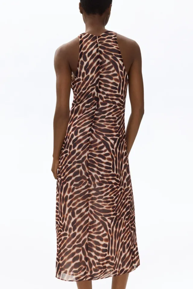 Sleeveless cowl-neck dress – image 5