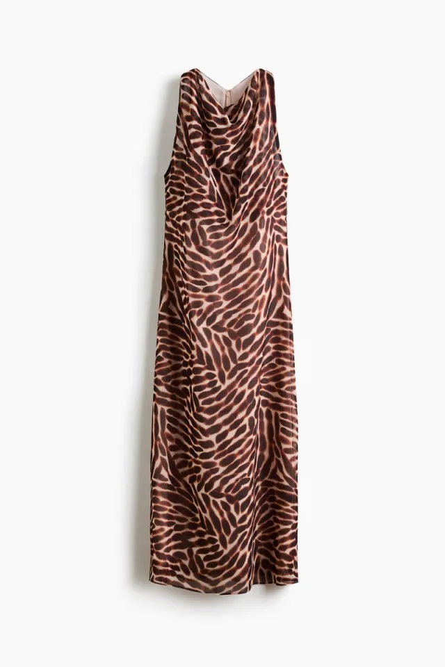 Sleeveless cowl-neck dress – image 6
