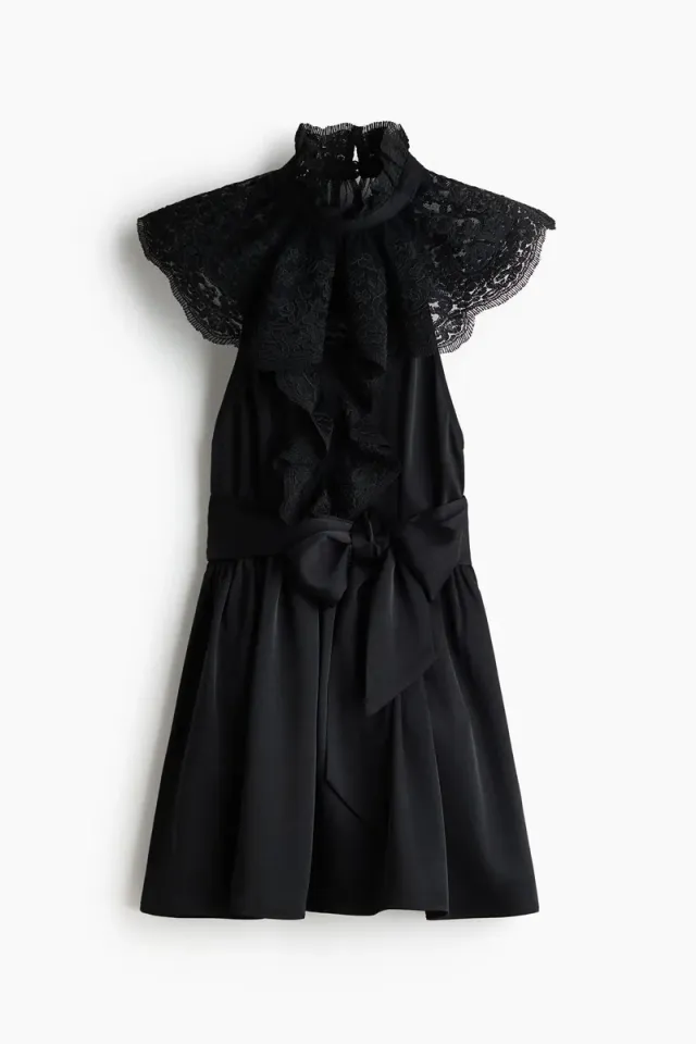Lace-detail halterneck dress – image 5