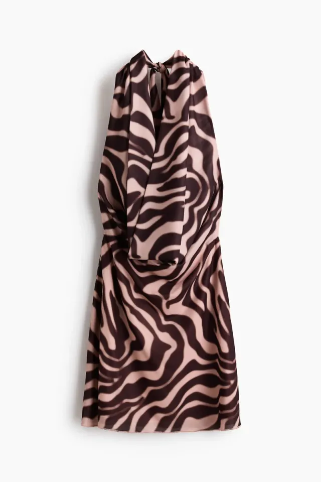 Printed halterneck dress – image 5