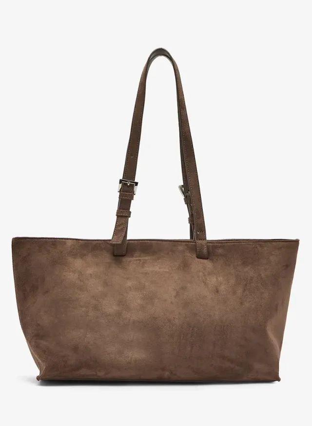 Suede East-To-West Tote Bag With Buckle – image 2