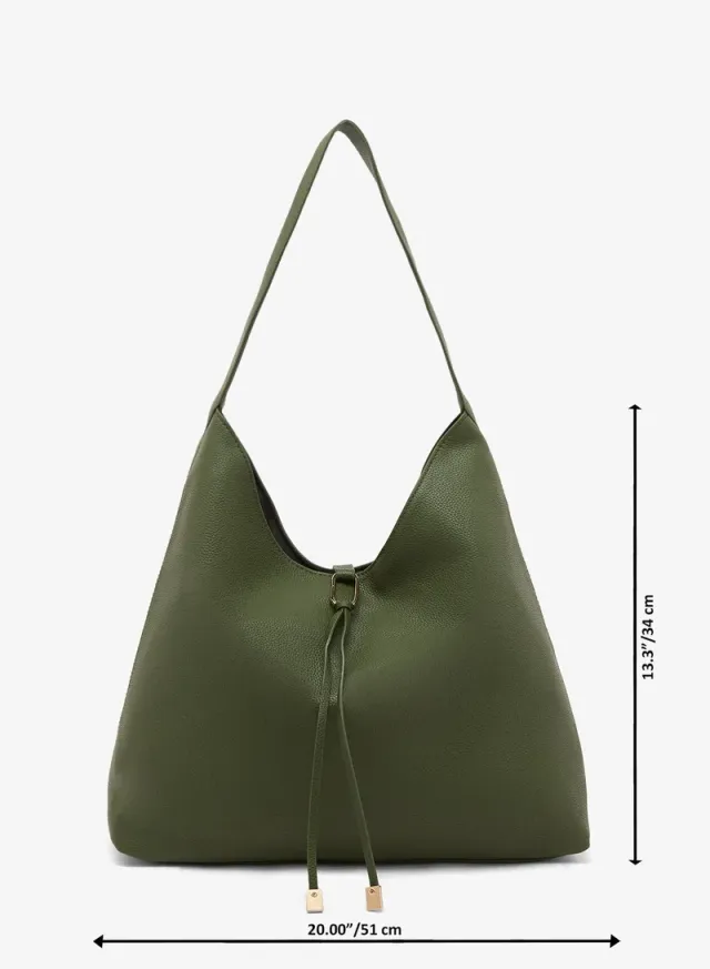 Casual Faux Leather Tote Bag – image 6