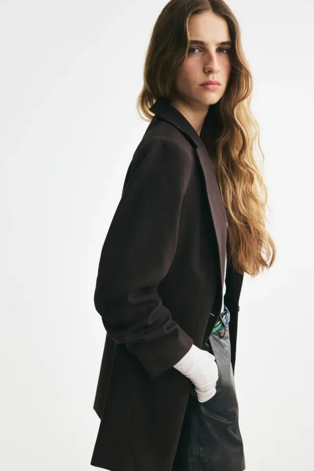 Gathered-sleeve blazer – image 4