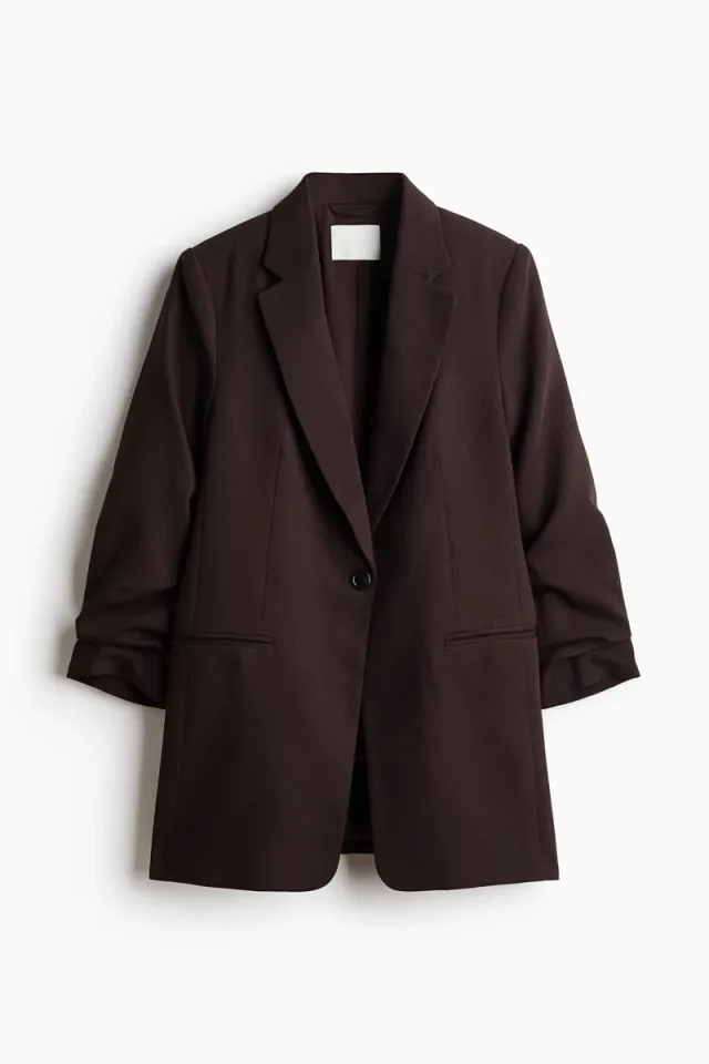 Gathered-sleeve blazer – image 6