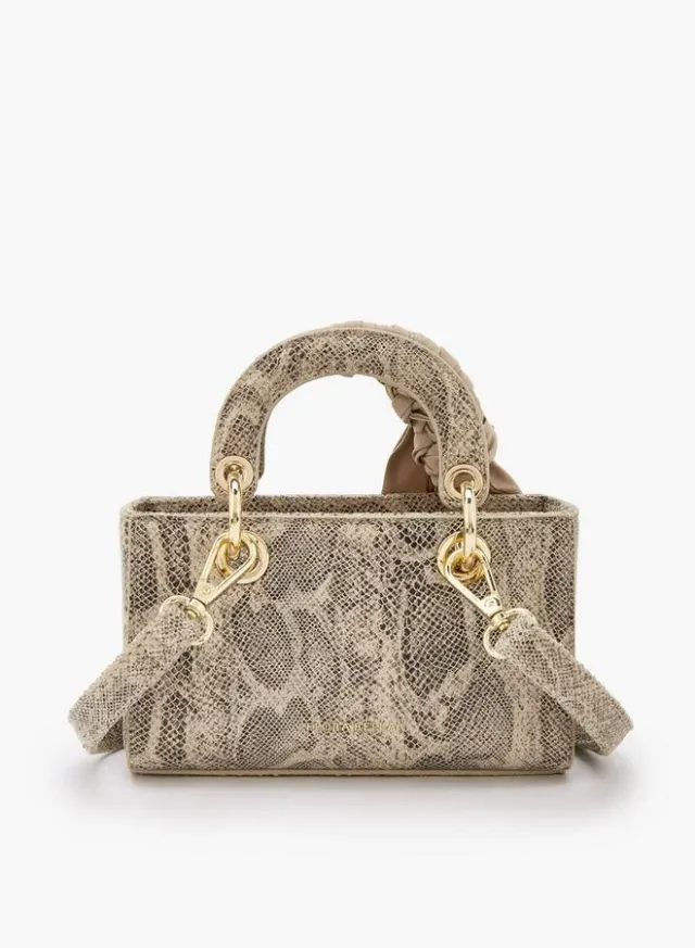 Animal Print Crossbody Bag With Scarf Accent – image 5