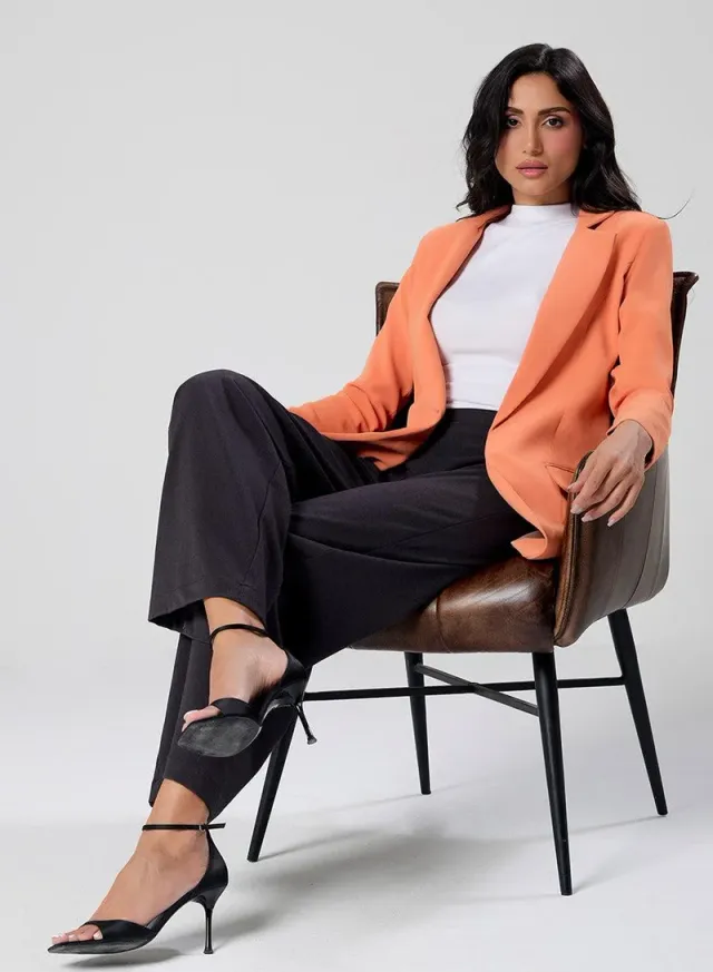 Orange Colour Oversized Formal Blazer – image 5