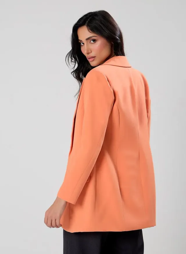 Orange Colour Oversized Formal Blazer – image 6