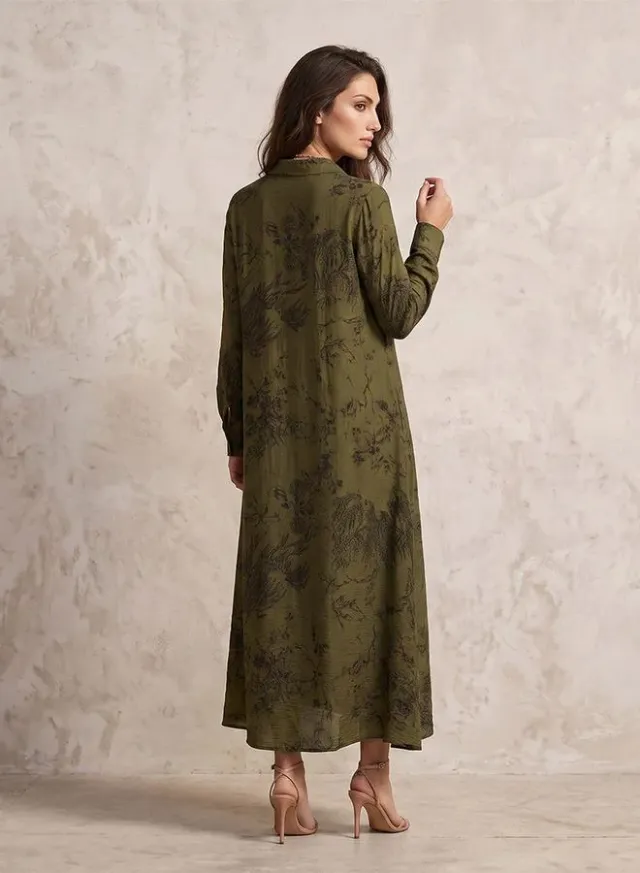 Iconic Floral Print Trapeze Maxi Dress – image 4