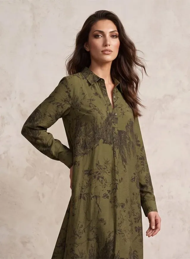 Iconic Floral Print Trapeze Maxi Dress – image 5