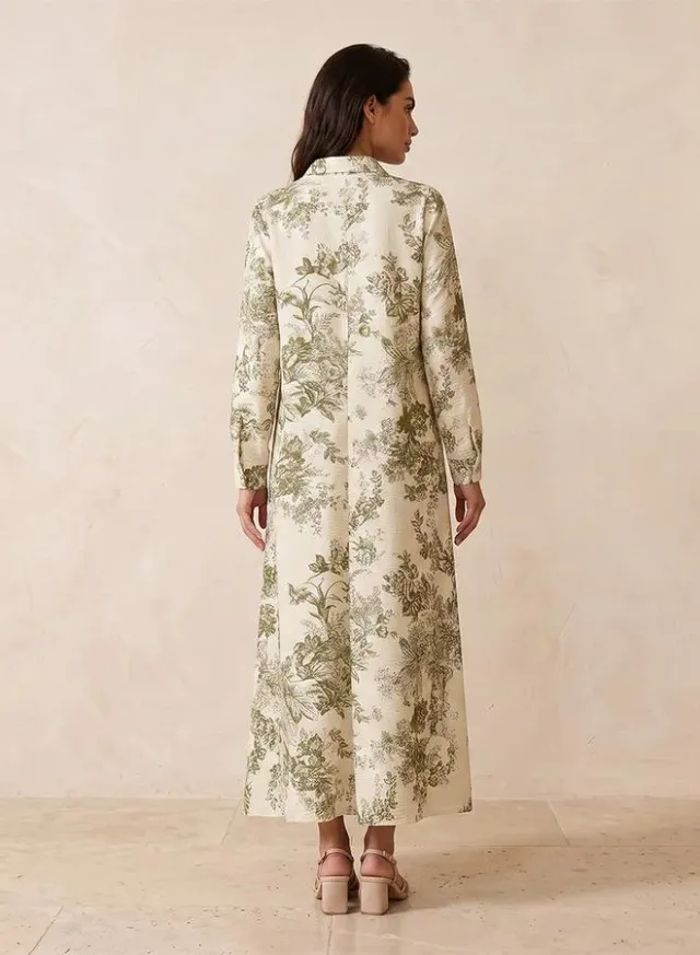 Iconic Floral Print Trapeze Maxi Dress – image 4