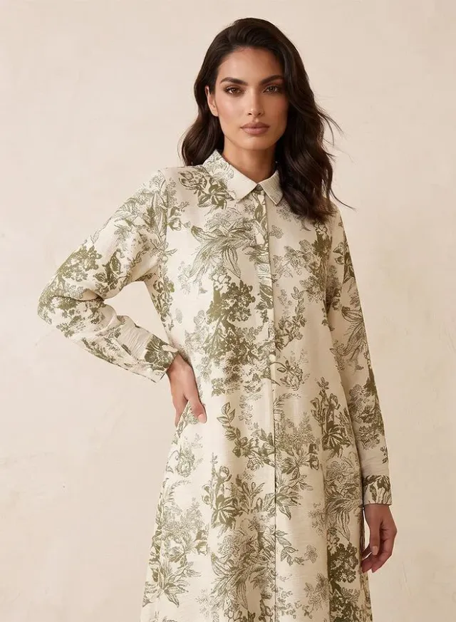Iconic Floral Print Trapeze Maxi Dress – image 5