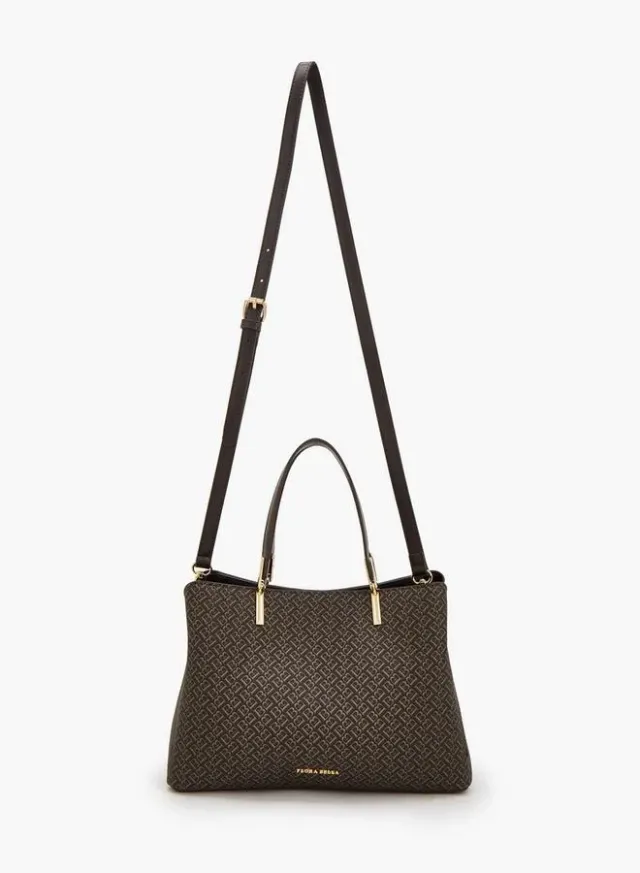 Monogram Print Tote Bag With Detachable Strap – صورة 2