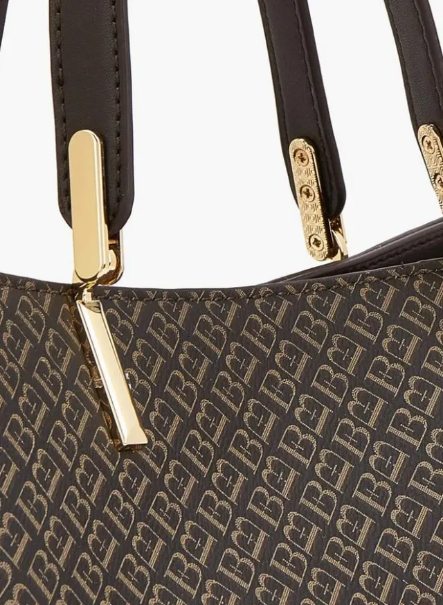Monogram Print Tote Bag With Detachable Strap – صورة 4