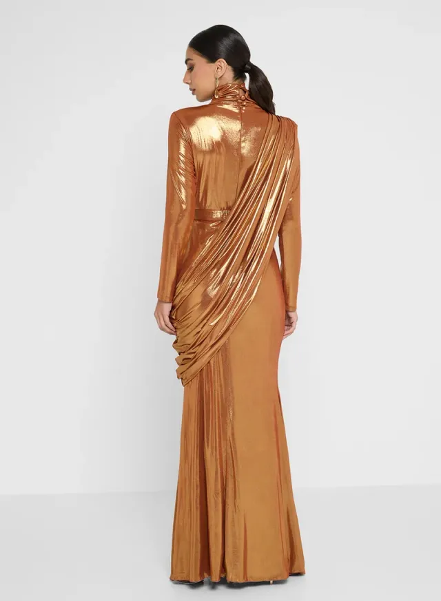 Wrap Design Maxi Dress – image 2