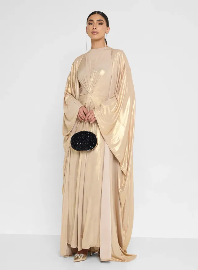 2 Pcs Set Long Sleeves Maxi Drees
