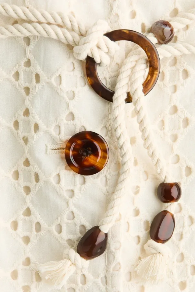 Broderie-anglaise cotton blazer – image 5