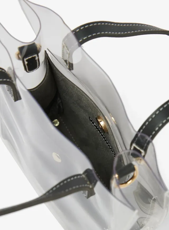 Top Handle Contrast Trim Tote Bag – image 6