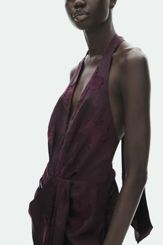 Fringed jacquard-weave dress – image 2