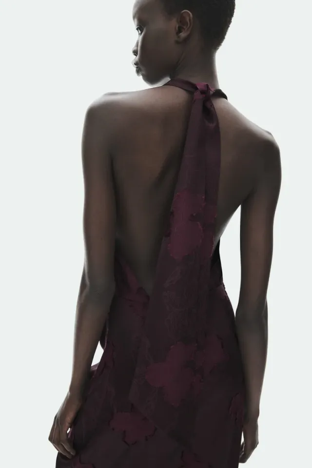 Fringed jacquard-weave dress – image 5