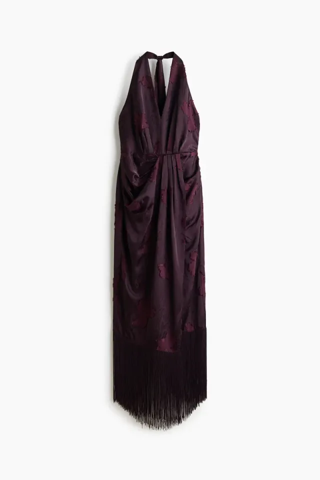 Fringed jacquard-weave dress – image 6