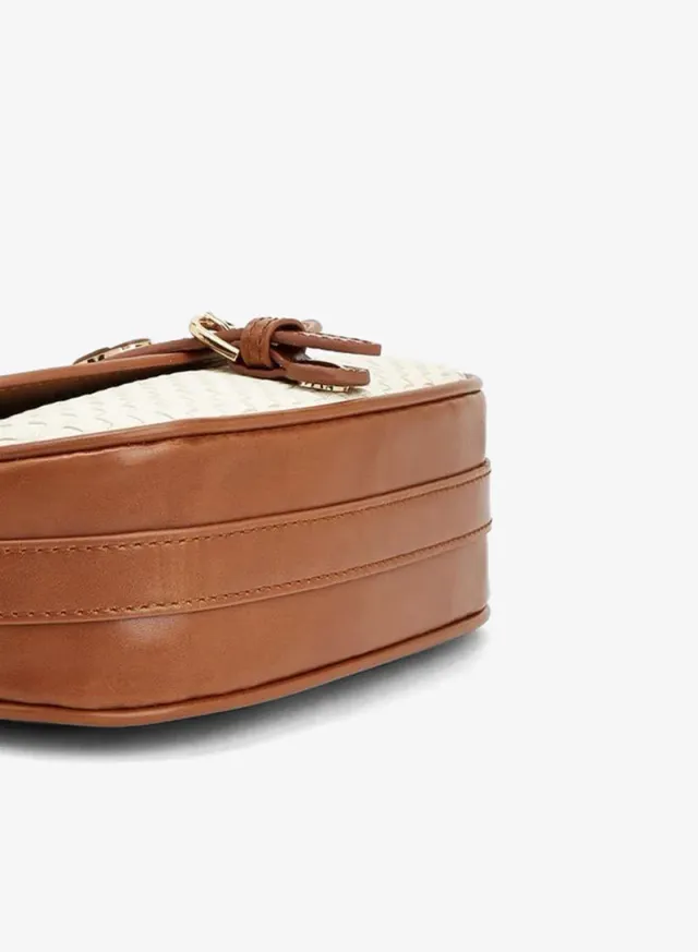 Textured Crossbody Bag With Magnetic Button Closure – صورة 6