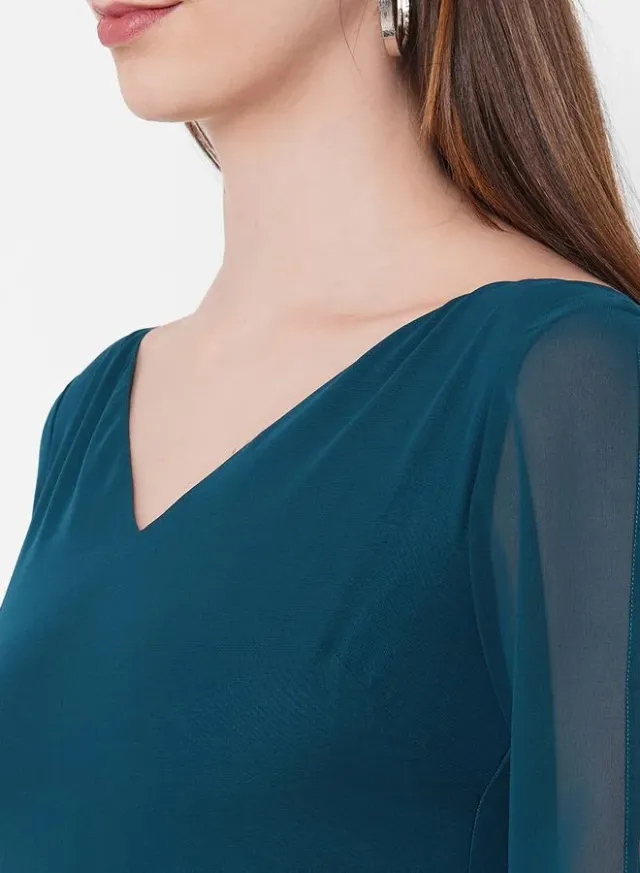 Embellished Waistband Maxi Dress with Slit Sleeve – image 5