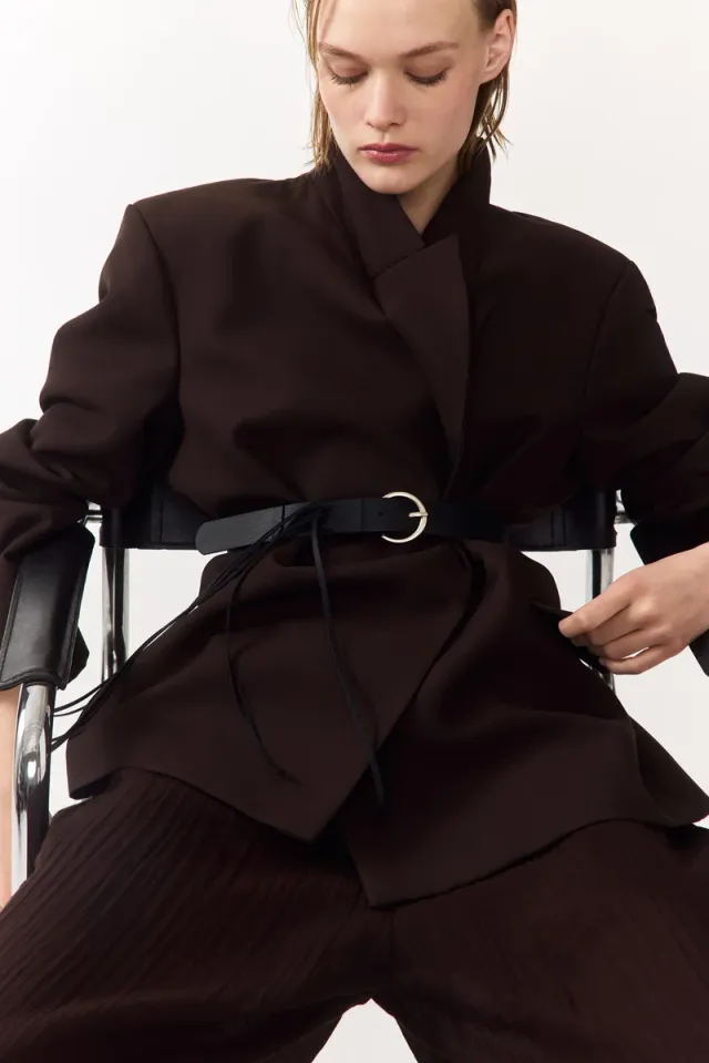 Belted blazer
