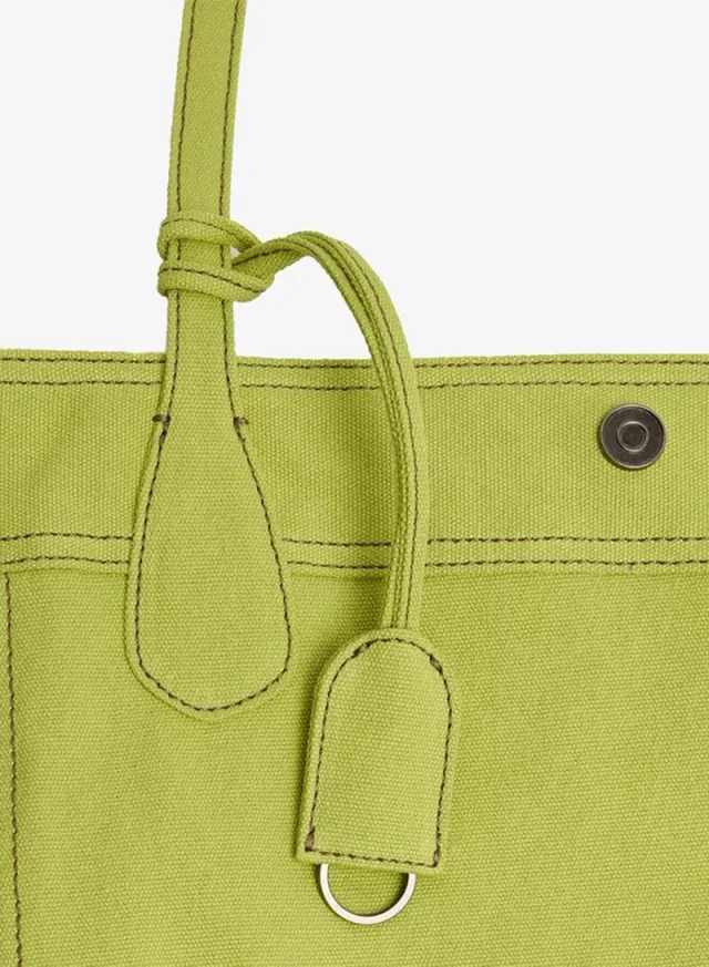 Canvas Shopper Bag With Pendant – image 2