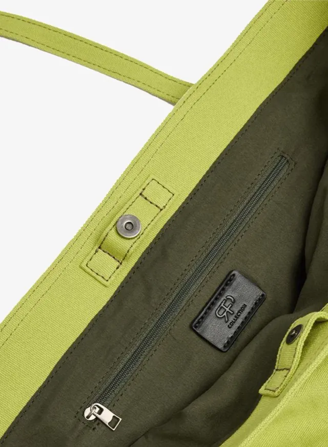 Canvas Shopper Bag With Pendant – image 4