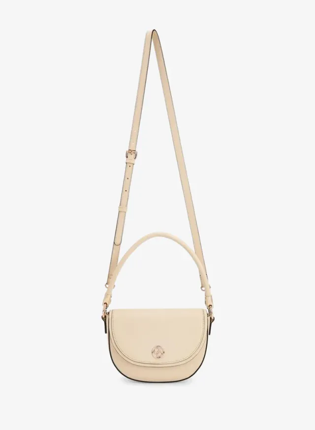 Textured Crossbody Bag With Button Closure – image 2