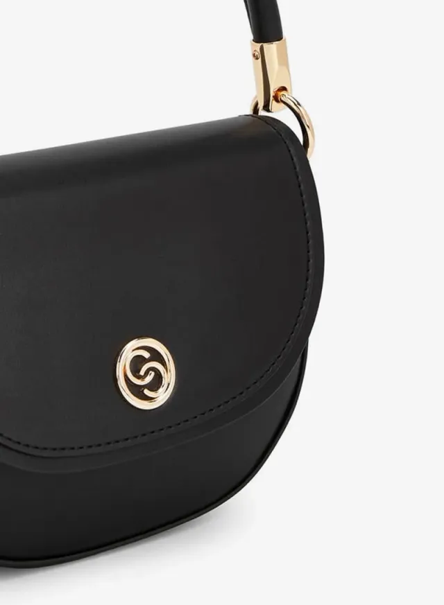 Textured Crossbody Bag With Button Closure – صورة 2