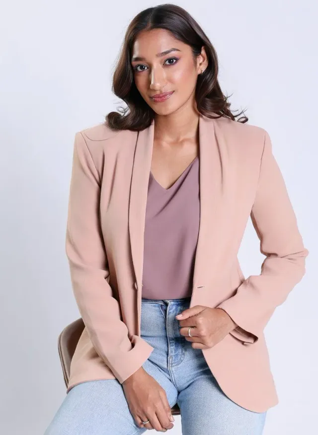 Over Sized Formal Blazer- Brown
