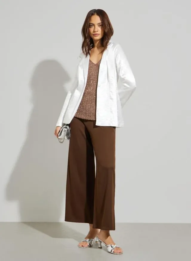 Off White Satin Blazer – image 2