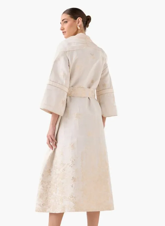 Iconic Relaxed Fit Jacquard Shrug with Tie Up Belt – image 4
