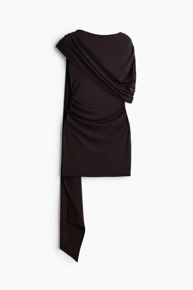 Cape-detail draped dress – image 5
