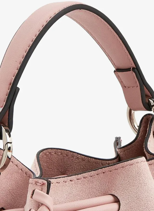 Suede Bucket Bag With Detachable Strap – صورة 3