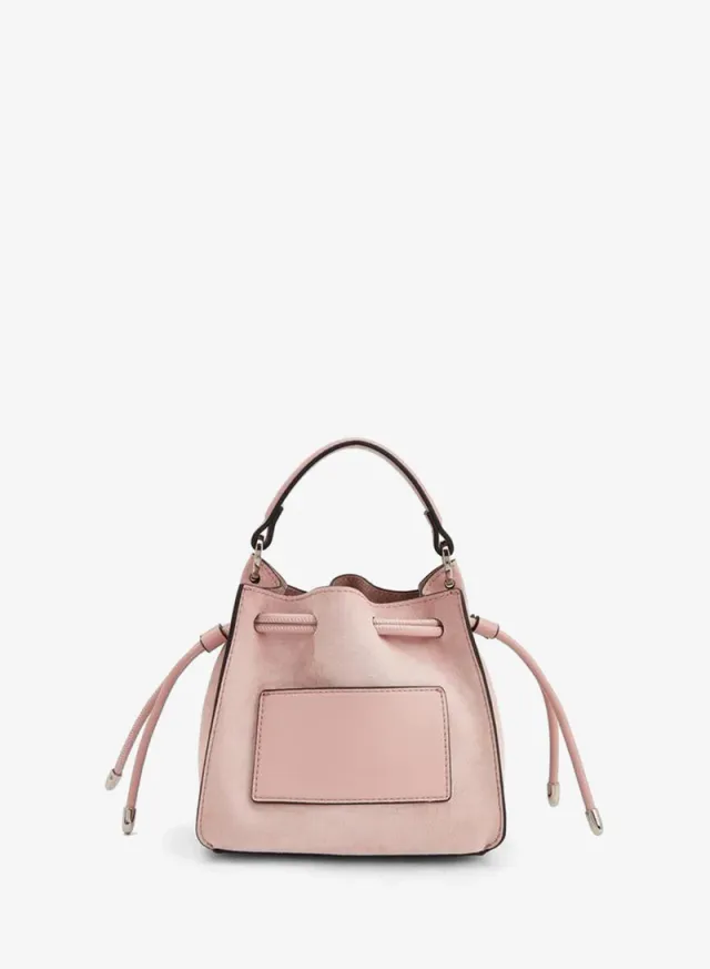 Suede Bucket Bag With Detachable Strap – صورة 4