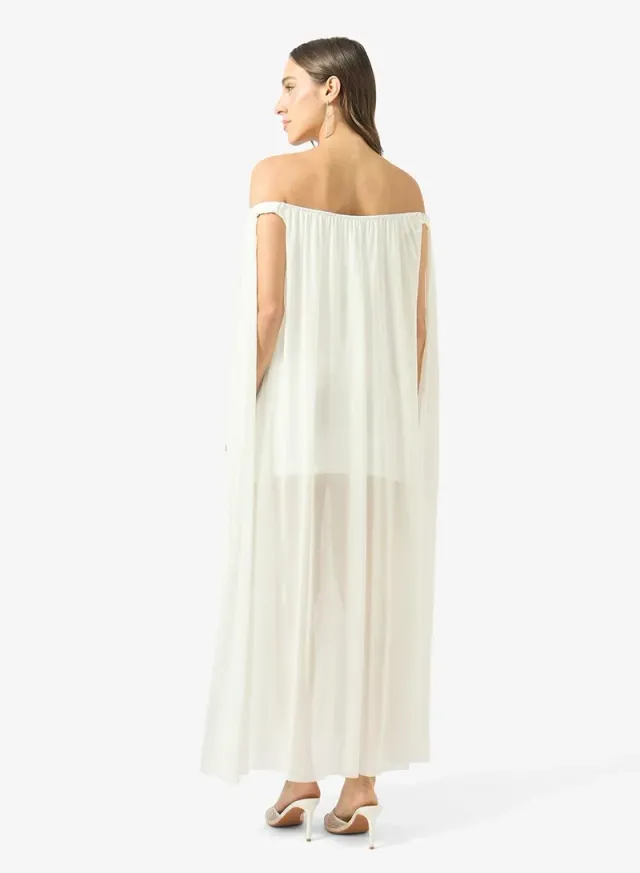 Off Shoulder Pleated Maxi Dress – image 2