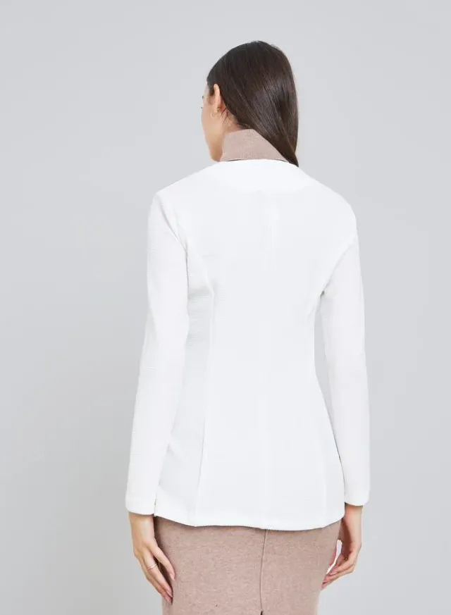 Solid Fitted Long Sleeve Blazer – image 5