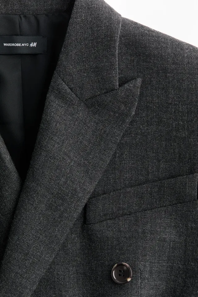 Double-breasted wool blazer – image 7