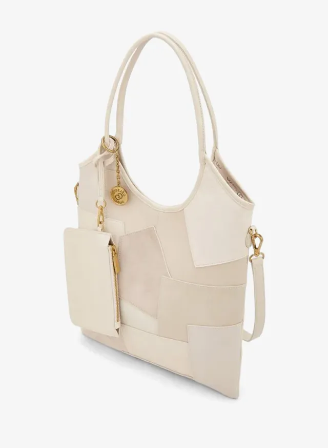 Panelled School Tote Bag With Button Closure - 35x1x58 CM – صورة 5