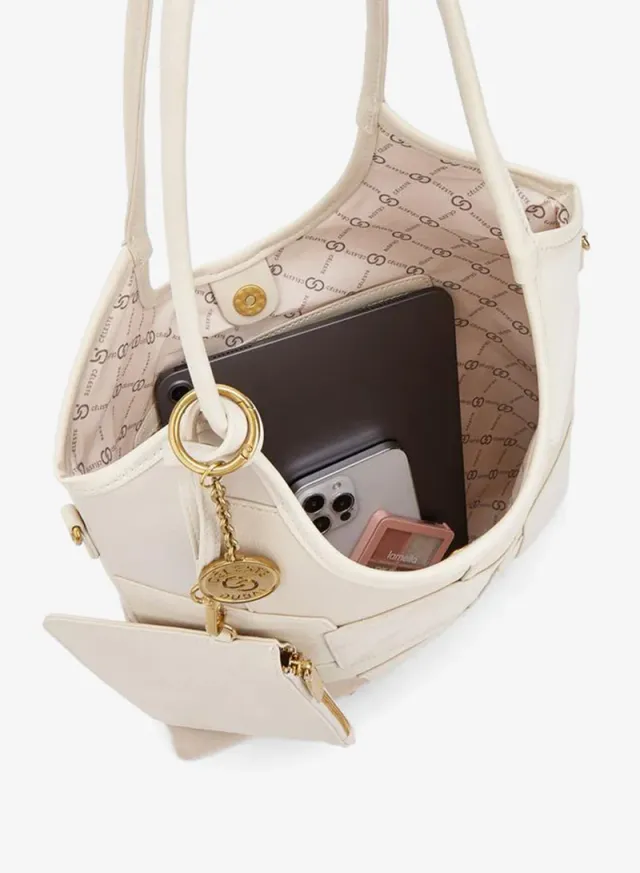 Panelled School Tote Bag With Button Closure - 35x1x58 CM – صورة 7