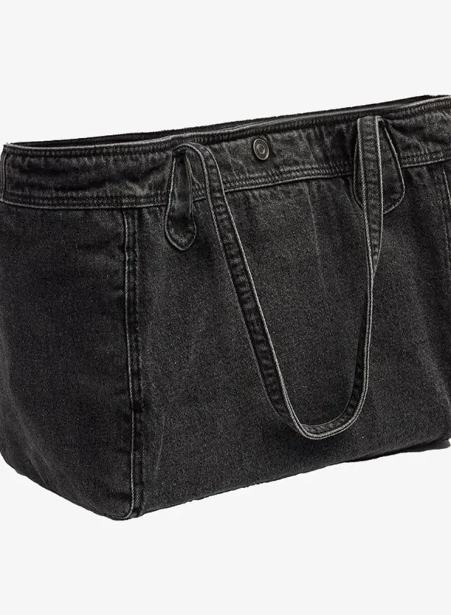 Shopper Denim Bag With Pendant – image 3